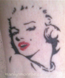 Marilyn Monroe Tattoo: Coralie