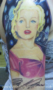 Marilyn Monroe Tattoo: Aaron