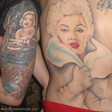 Marilyn Monroe Tattoo: Coma Black