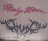 Marilyn Monroe Tattoo: Gia