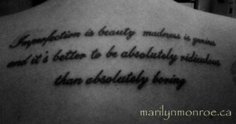 Marilyn Monroe Tattoo: Lisa Marie