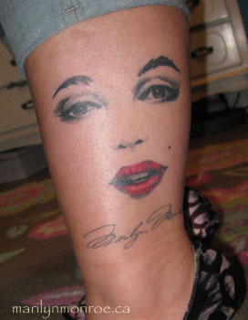Marilyn Monroe Tattoo: Samantha Close 