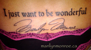 Marilyn Monroe Tattoo: Taylor Briggs